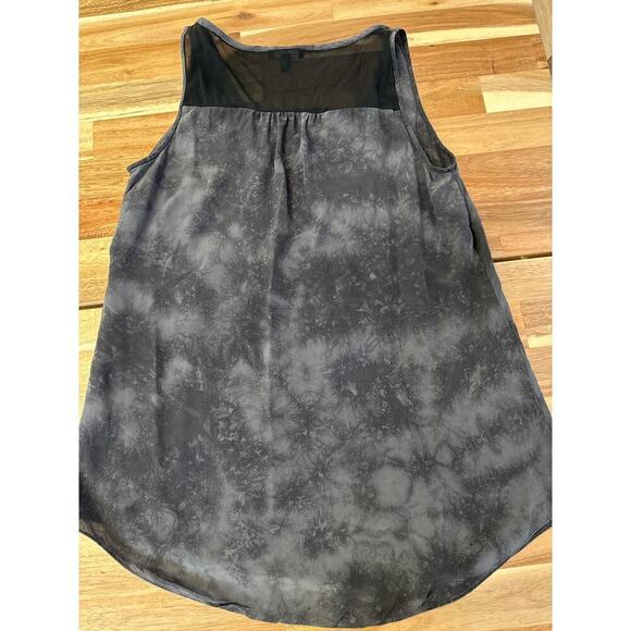 Eilieen Fisher Crystalline Silk Shibori Tank Top Womens Small Sheer panel at top - Picture 5 of 5